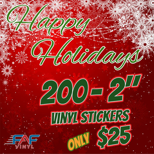 200- 2" Vinyl Stickers