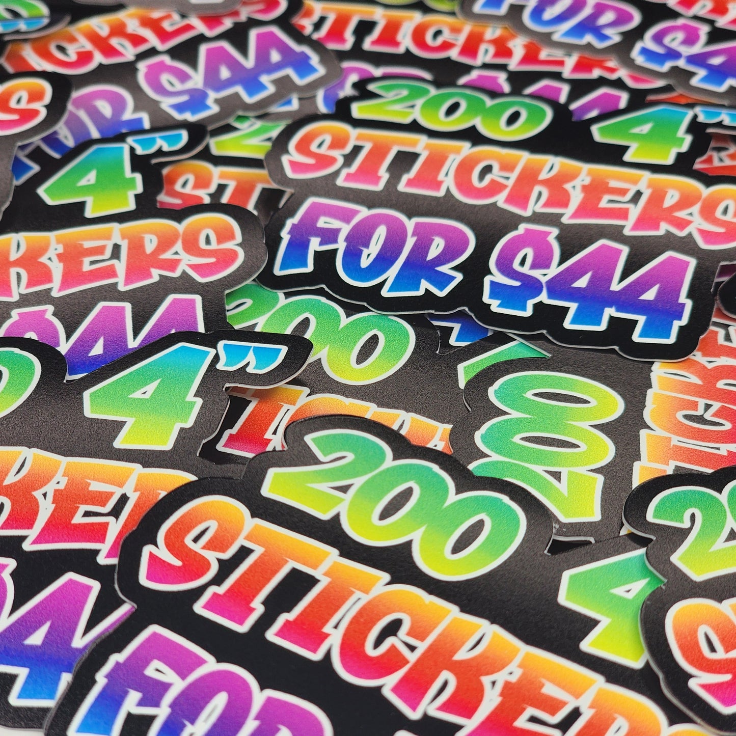 200- 4" Vinyl Stickers