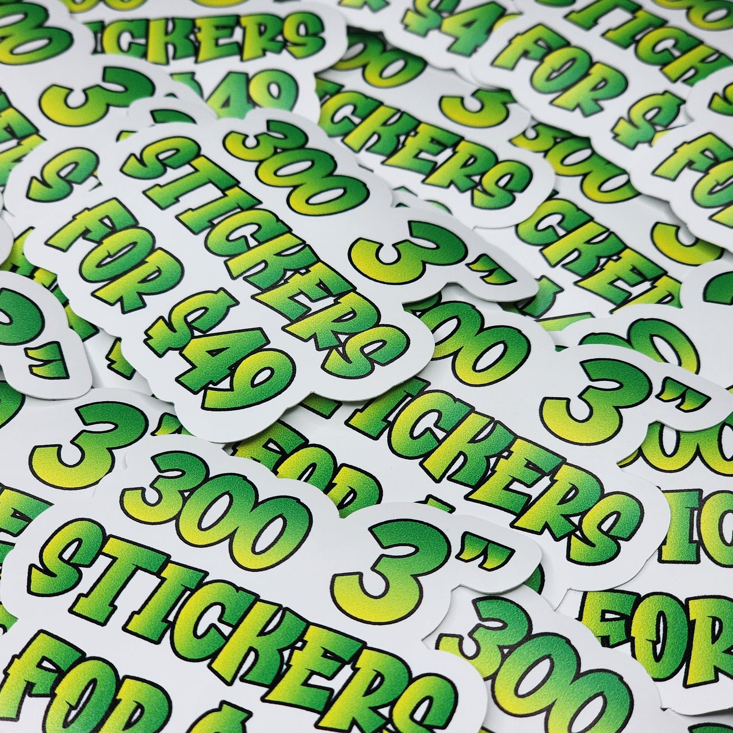 300- 3" Vinyl Stickers