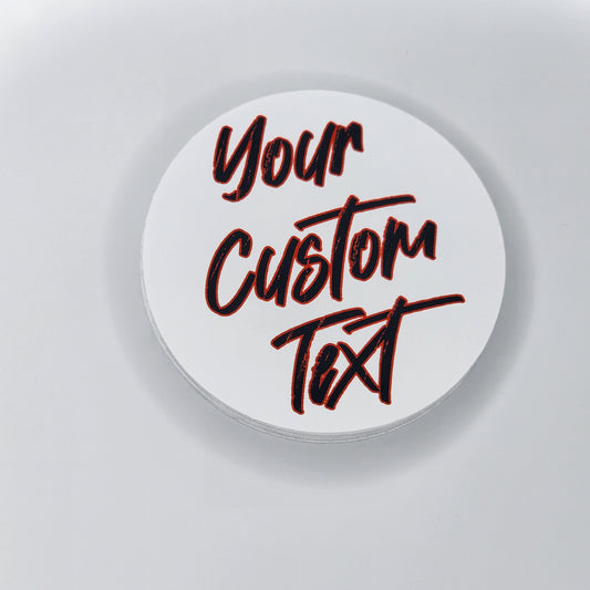 Custom Text Circle Stickers