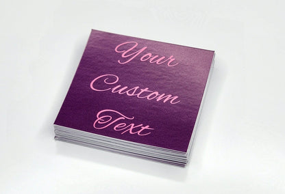 Custom Text Square Stickers