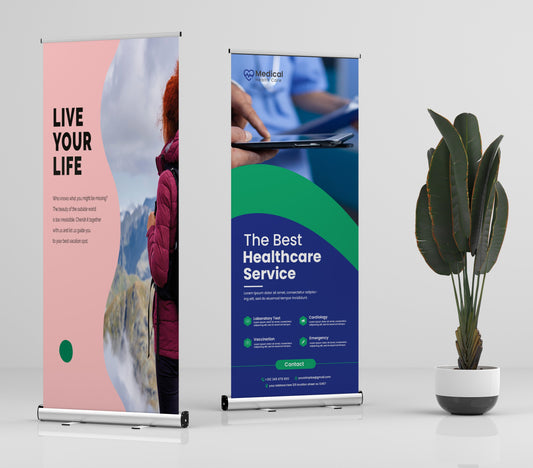 Retractable Banners 33X80 Inches